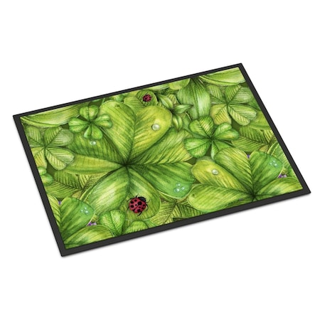 Carolines Treasures 24 x 36 in. Shamrocks & Lady bugs Indoor or Outdoor Mat BB5754JMAT